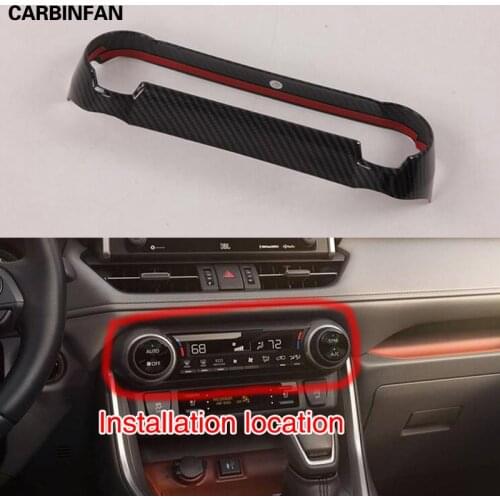 Auto Accessories Car styling Air Conditional Panel Frame Cover Internal Decoration Sequins For Toyota RAV4 RAV 4 2019 2020