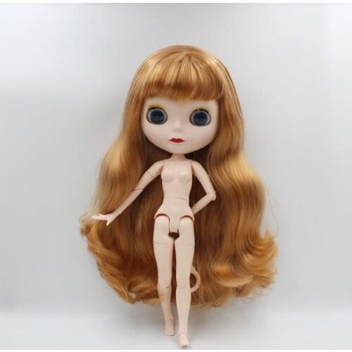 Free Shipping BJD joint RBL-760 DIY Nude Blyth doll birthday gift for girl 4 colour big eyes dolls with beautiful Hair cute toy