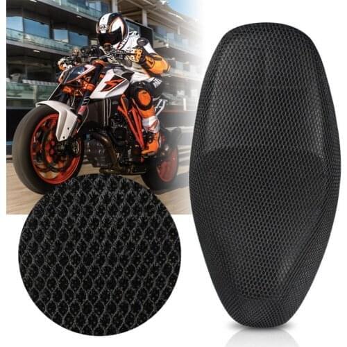 Free Shipping New Breathable Summer Cool 3D Mesh Motorcycle Moped Motorbike Scooter Seat Covers Cushion Anti-Slip Waterproof