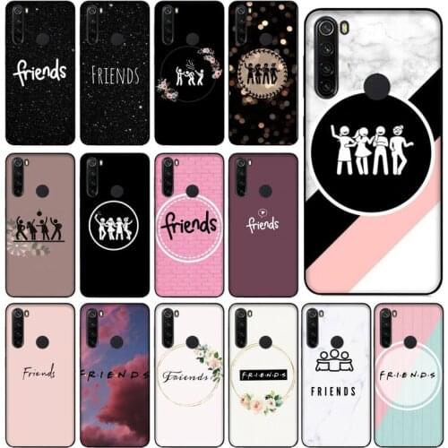 YNDFCNB Friends Marble Glitter Phone Case for Xiaomi Redmi 4X 7 7A 8 8A 9 9A Note 7 8 8T 9 10 Pro