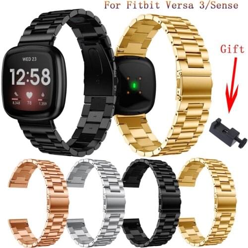 For Fitbit Versa 3/ Sense Diamond Strap For Fitbit Versa3 Classic Mens Watch Womens Bracelet Replacement Wristband Accessories
