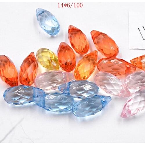 FLTMRH 15pcs 14*6mm One Hole DIY Loose Beads for Jewelry Making Beads for Beadwork Big Hole Spacers Plastic Beading sierad