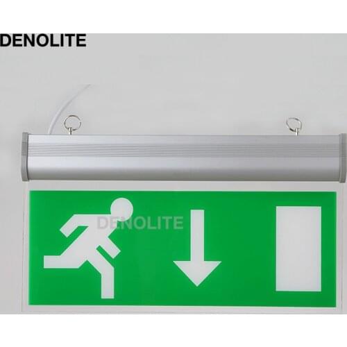 AC90-260V Rechargeable Led Emergency Light With Ni-Cd1.2V Battery Back-up 3W Hanging Led Exit Sign Light With Human Arrow