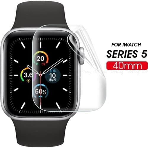 2pcs Full Coverage Hydrogel Soft Film For i watch Series 5 4 40mm 44mm Screen Protector For Apple Watch 5 Cover Film (Not Glass)
