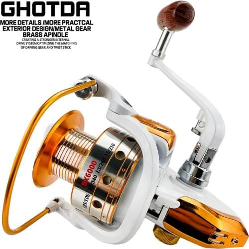 Spinning Reels Carrete de pesca 5.5:1/5.2:1/4.1:1 Metal Spool Fishing Reel Saltwater Reel for Fishing