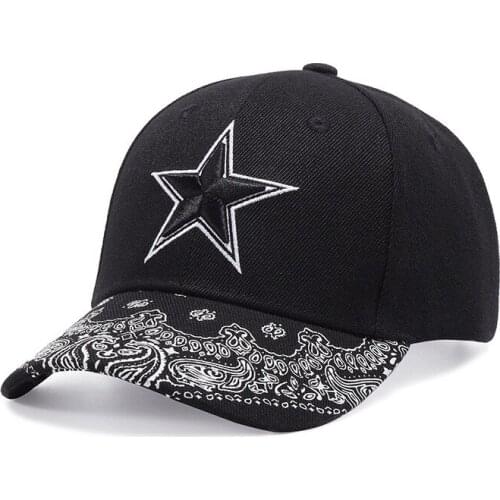 Bandanna Paisley Star Dallas Football Team Street Cap Men Fashion Flat Bill Snapback Baseball Women Hip Hop Trucker Hat 2021 New