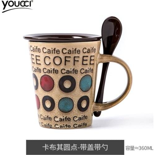 Japanese Style Vintage Ceramic Coffee Mug Creative Retro Cup Personality Design Eco Friendly Cute Milk Mugs and Cups Couple Gift