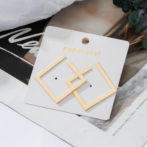 LOVR Fashion Drop Dangle Earrings For Women Big Rhombus Square Statement Korean Geometric Earring 2021 Trend Temperament Jewelry
