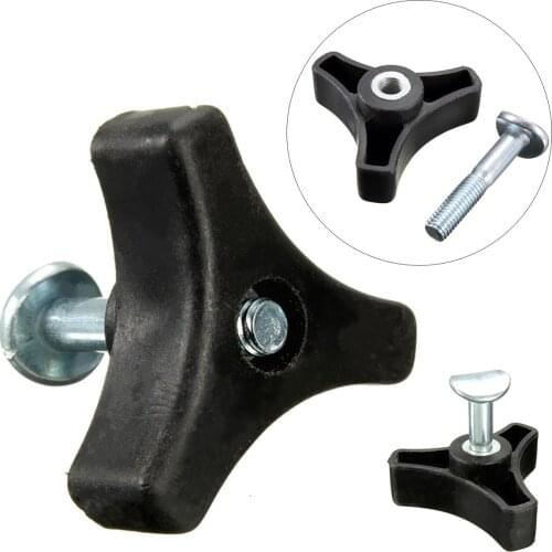 1Set Triangle Nut with Screw Plastic Handle Knob Nut Screw Bolt for Lawn Mower Machine Replacement Parts