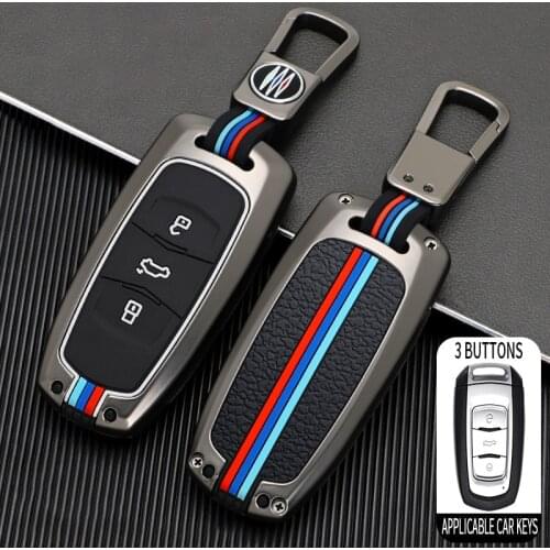 Metal Car Smart Key Case Cover Shell Fob For Geely Boyue Atlas NL3 Emgrand X7 EX7 EC7 GT GC9 Borui Coolray Protector Accessories