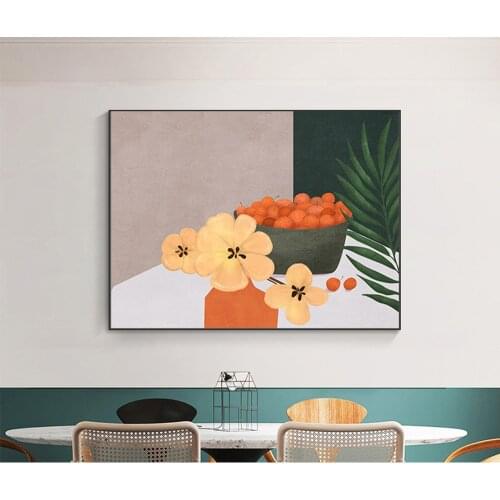 Wall Art Canvas Painting Nordic Plant Cat Fruit Restaurant Electric Meter Box Posters And Prints Wall Pictures For Home Decor