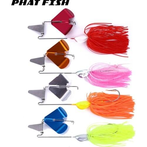 PHAT FISH 1 pc 22g Metal Sequins Rotating Buzzbait Bass Fishing Accessories Freshwater Fishing Lures