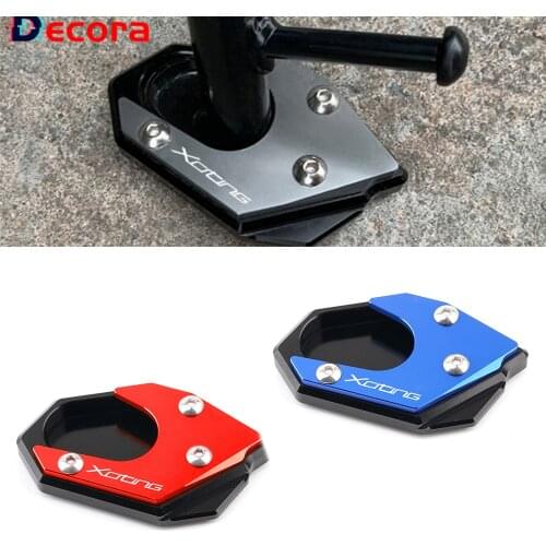 Logo Xciting For KYMCO XCITING S400 250 400 400i Motorcycle Accessories Kickstand Extension Side Sdand Foot Pad Enlarger Plate