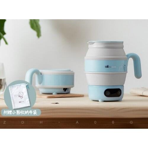 Folding three modes of portable outdoor heating and insulation integrated small electric kettle J03