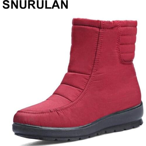 SNURULAN Womens winter boots, 2019 collection, Fashion Casual Comfortable winter boots, warm-keeping women shoes with round toe