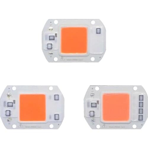 LED COB full spectrum chip AC220V/110V plant grow light 20W 30W 50W LED Floodlight Lamp module 380-840nm free shipping 5pcs