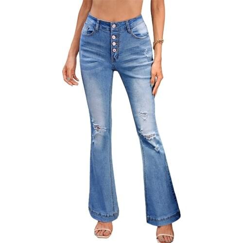 SYTYCLHABROU Women's Flared Jeans