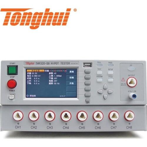 TH9320S8 Hipot Tester with Rapidly discharging and arc detection functions
