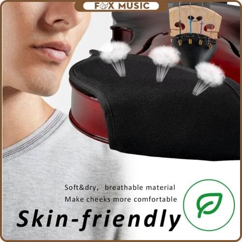 Violin Chin Rest Pad Cover Protector Soft Cotton For 1/10 1/8 1/4 1/2 3/4 4/4 Violin Protect Your Chin Shoulder And Violin