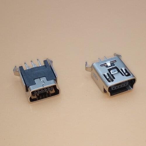 10PCS Mini USB Charging Jack Socket Female Connector for MP3 MP4 MP5 etc 180 degree DIP