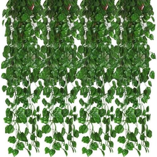 12Pcs Artificial Ivy Garland Leaf Vines Plants Greenery Hanging Fake Plants for Wedding Backdrop Arch Wall Jungle Party