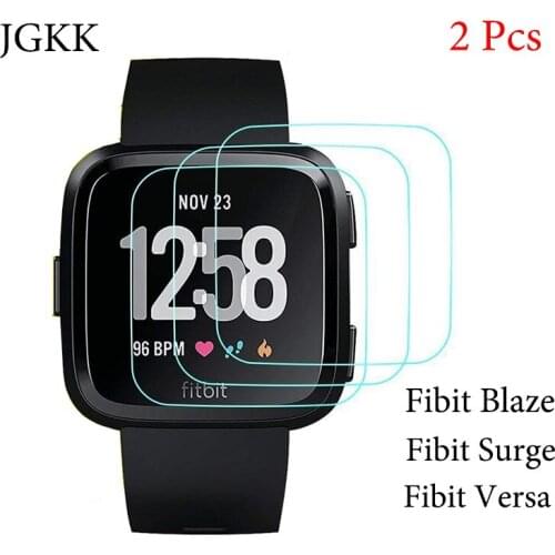 2Pcs For Fitbit Versa SmartWatch Band Tempered Glass Premium Screen Protector Film For Fitbit Watch Fibit Surge / Fibit Blaze