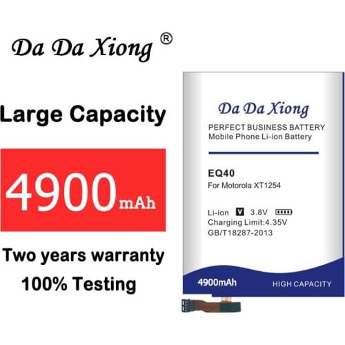 4900mAh EQ40 Battery for Motorola Moto Droid Turbo XT1225 XT1254 Mobile phone replacement battery