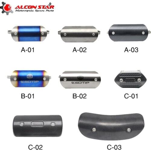 Alconstar- Motorcycle Project Exhaust Muffler Carbon Fiber Protector Heat Shield Cover Guard Anti-scalding cover For CBR300 Z250
