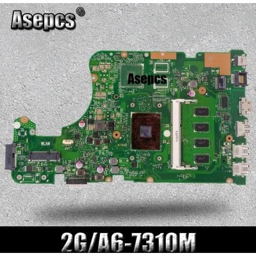 Asepcs X555YA motherboard 2G A6-7310 For Asus X555Y X555YA X555YI X555D X555DG X555DA laptop motherboard X555YA mainboard