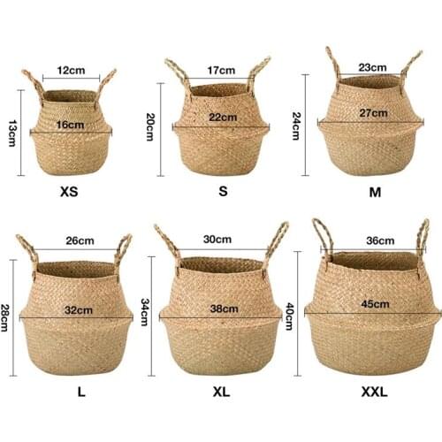 Flower Baskethandmade Bamboo Storage Basket Foldable Laundry Basketstoragedecorativebasket Rattangardenflowerpothome Storagerack