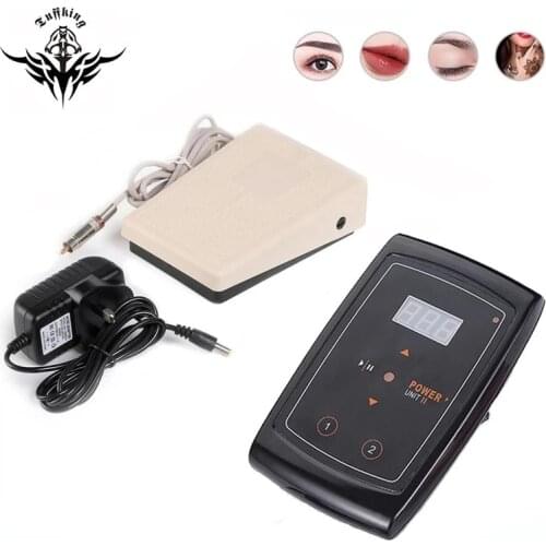Original Digital Power LCD Display Tattoo Power Supply Kit with Foot Digital Tools Tattoo Kits for Permanent Makeup Eyebrow