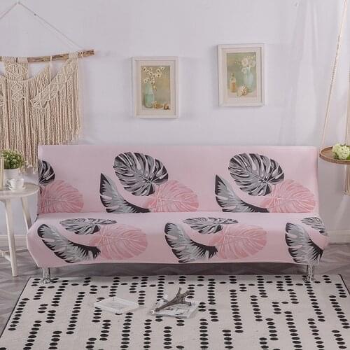 Stretch Plaid Sofa Bed Cover Without Armrest Elastic All-inclusive Universal Folding Sofa Bedspread Armless Adjustable Protector