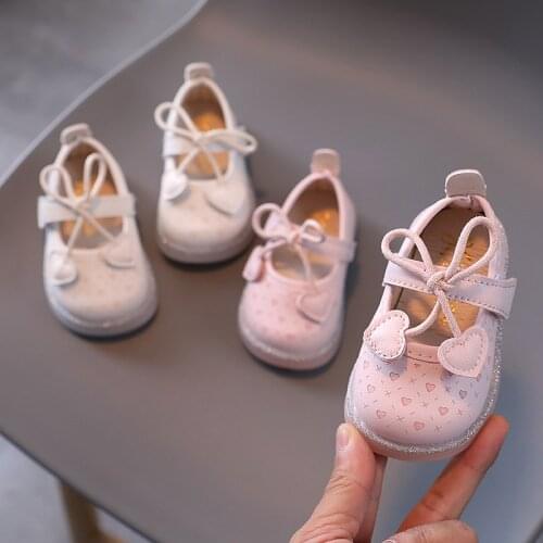 Baby Shoes 2021 New Autumn Toddler Soft-soled Kids Shoes for Girls Casual Shoes Cute Heart Sweet Fashion Hot Infant Breathable