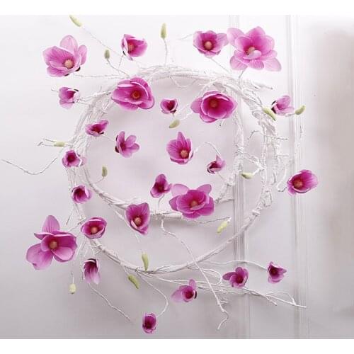 3m simulation silk magnolia artificial wood orchid circle family wedding living room decoration flower background flower rattan
