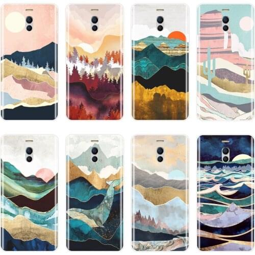 Art Mountain Aesthetic Back Cover For Meizu M6 M5 M3 M2 Note Soft Silicone Phone Case For Meizu M6 M6S M6T M5 M5C M5S M3 M3S M2