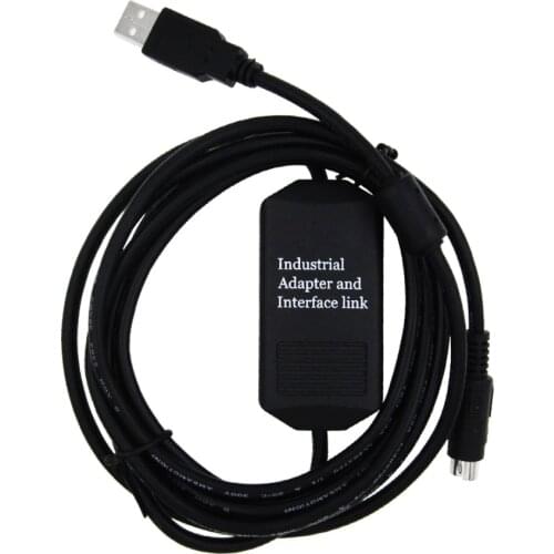 For FX1N FX2N FX1S FX3U series PLC Programming Cable USB-SC09-FX Download Cables USB to RS422 adapter Support Win7