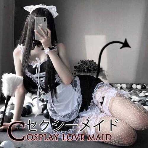 Maid Cosplay Costumes Lolita Uniform Sexy Maid Lingerie Dress Erotic Role Play Women Sexy Sleepwear Halloween Outfits for Women