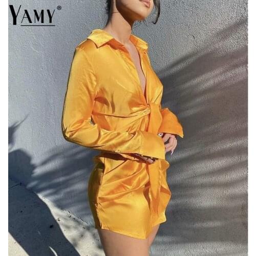 Summer dress women casual party dresses sexy mini dress korean fashion satin dresses vintage sundress elegant vestidos yellow