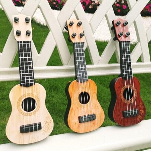 Mini Toy Guitar for Toddlers Musical Instruments Beginners Child Musical Instruments Educational Wooden Color 85DE