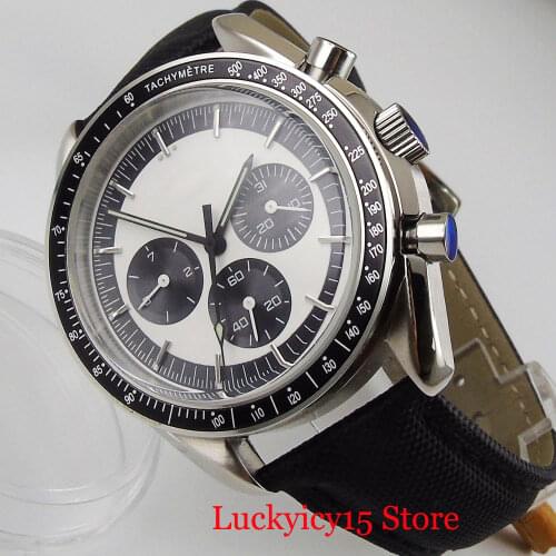 BLIGER Fashional 40mm Sterile Dial Automatic Men Wristwatch Mineral Glass Date Week Mental Bracelet Sube Dial