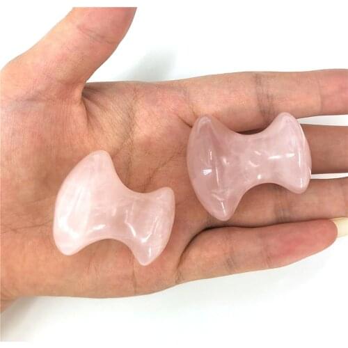 Natural Rose Quartz Jade Massager Mushroom-shaped Massage Eye and Neck Care Tool Health and Beauty Massage Roller