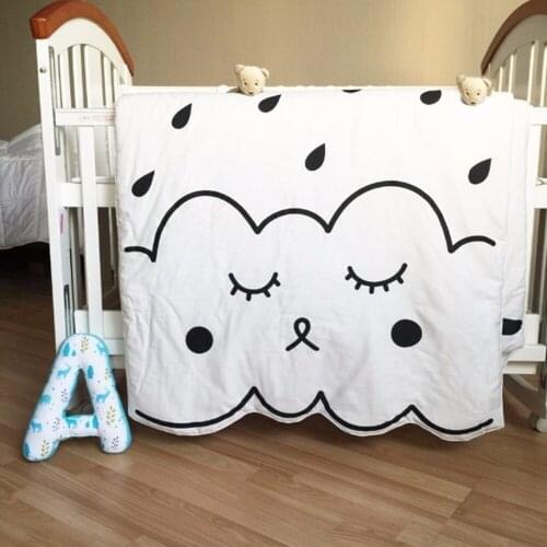 Adamant ant Newborn Baby Blanket 100% Cotton White Bedding Cartoon Kids Summer quilt Sofa Floor Playing Carpet Mats 130X90cm
