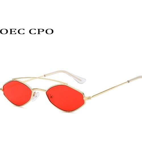 OEC CPO 2019 New Fashion Unisex Oval Sunglasses Women Brand Design high quality Metal Frame Sun glasses Men UV400 Oculos O177