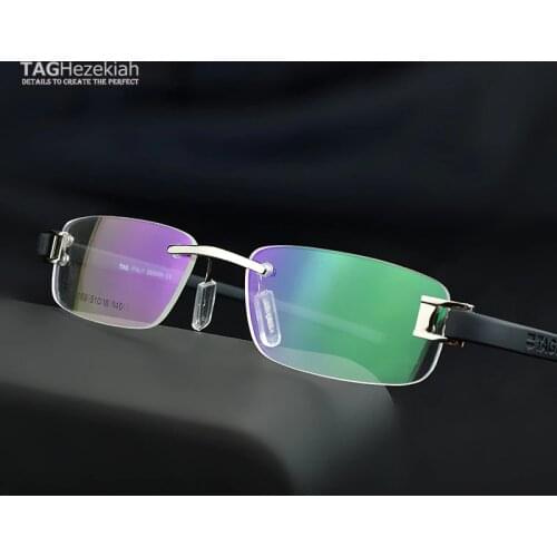 Frameless glasses frame men TAG Brand eyeglasses frames men Myopia computer optical glasses frame Ultralight movement spectacles