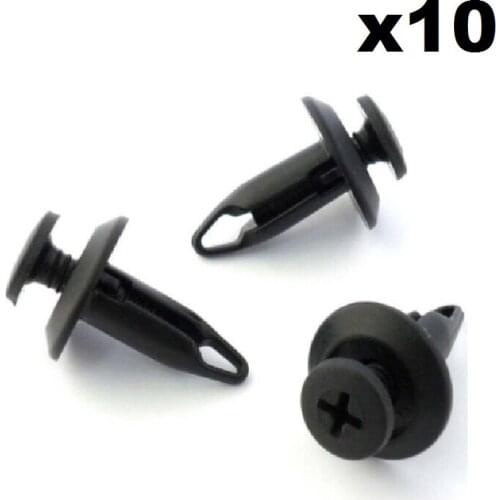 10x 6mm Hole Plastic Fairing & Trim Panel Clips- For Honda Suzuki Yamaha Kawasaki
