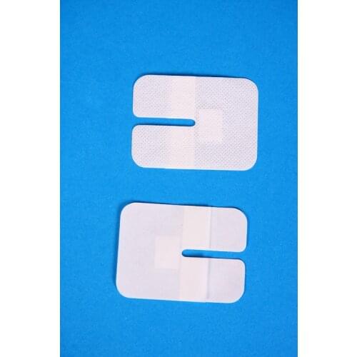 20pc 6cm*8cm IV Cannula Fixed Dressing non woven film U type self adhesive nonwoven wound dressing spunlace dressing