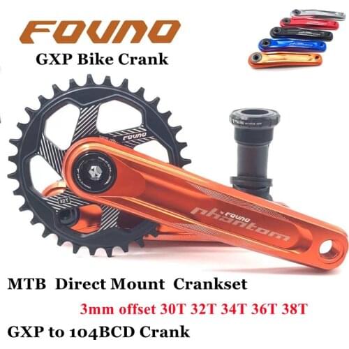 Fovno MTB Bicycle Crankset Direct Mount Mountain Bike GXP Crank CNC 170mm/175mm Aluminum Alloy Crank for Shimano SRAM Bike Parts