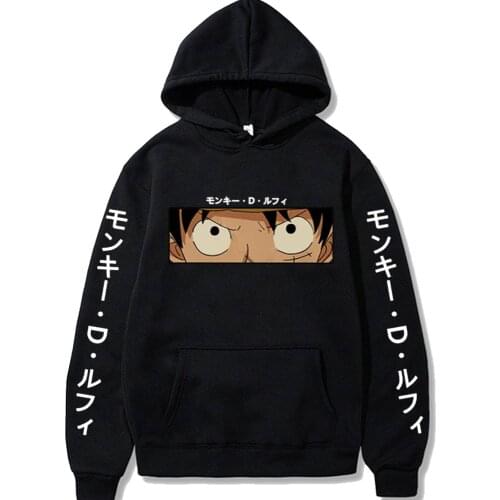 Japan Anime One Piece Anime Print Men Hoodies Sweatshirt Luffy Casual Streetwear Pullover Hoody