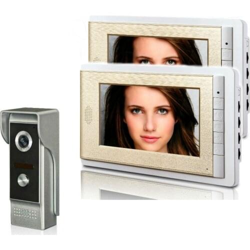 7 inch Wired Video Doorbell video intercom Rainproof Camera Visual Intercom Two-way Audio Remote Unlock Video Door Phone