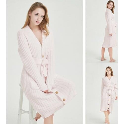 Women Bathrobe Winter Thicken Warm Nightgowns Bath Robe Long Night Dressing Gown Kimono Single Breast Casual Leisure Wear Lounge